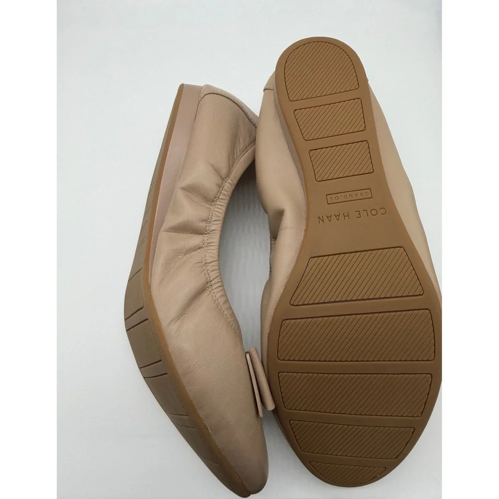 Cole Haan Tali Bow Ballet Women's 9.5 Maple Sugar Leather Flat Elegant NIB